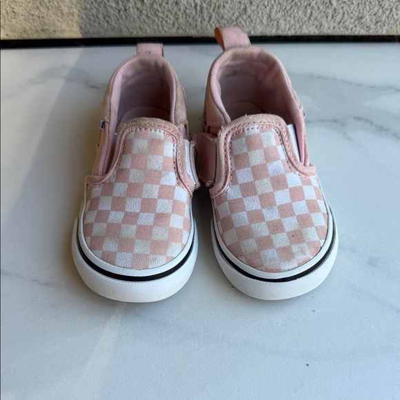 Toddler Vans Pink and White Checkered Sneakers - Picture 1 of 4